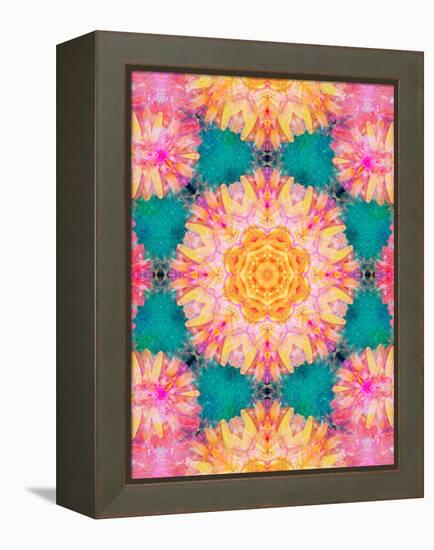 Photographic Mandala Ornament from Flowers-Alaya Gadeh-Framed Premier Image Canvas