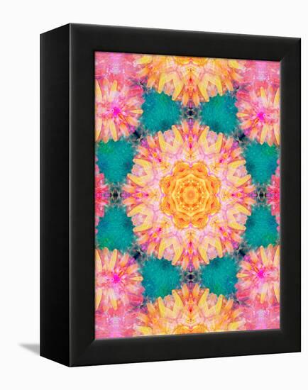 Photographic Mandala Ornament from Flowers-Alaya Gadeh-Framed Premier Image Canvas