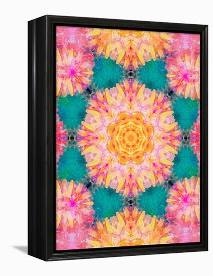 Photographic Mandala Ornament from Flowers-Alaya Gadeh-Framed Premier Image Canvas