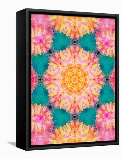 Photographic Mandala Ornament from Flowers-Alaya Gadeh-Framed Premier Image Canvas