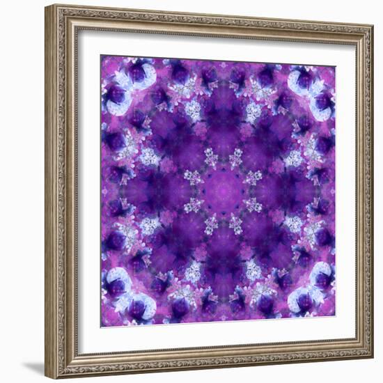 Photographic Mandala Ornament in Purple Tones-Alaya Gadeh-Framed Photographic Print