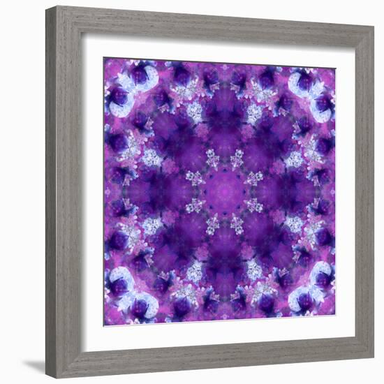 Photographic Mandala Ornament in Purple Tones-Alaya Gadeh-Framed Photographic Print