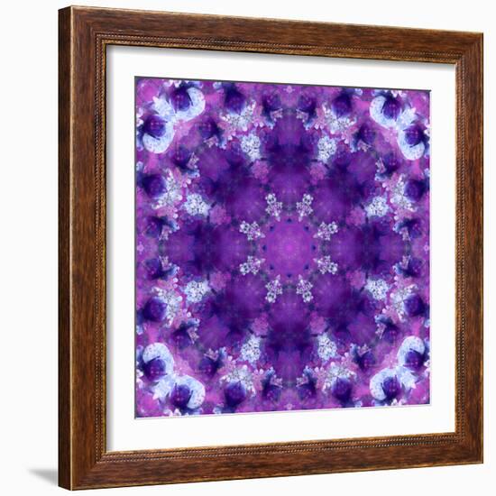 Photographic Mandala Ornament in Purple Tones-Alaya Gadeh-Framed Photographic Print