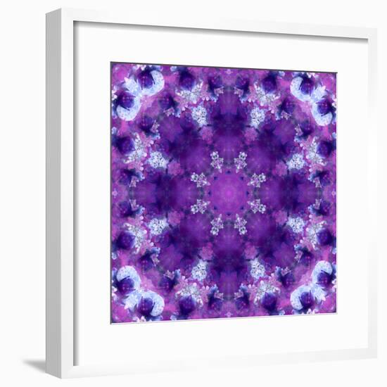 Photographic Mandala Ornament in Purple Tones-Alaya Gadeh-Framed Photographic Print