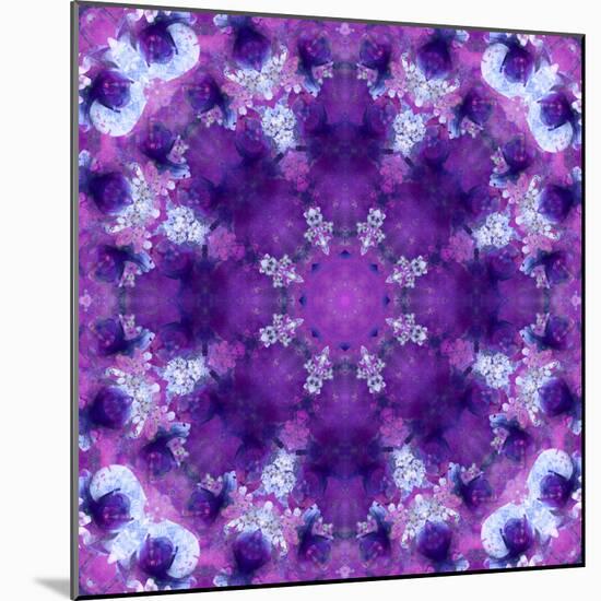 Photographic Mandala Ornament in Purple Tones-Alaya Gadeh-Mounted Photographic Print