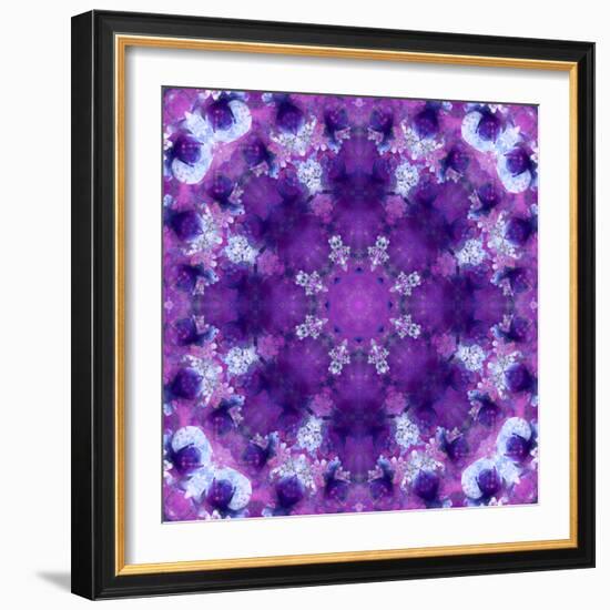 Photographic Mandala Ornament in Purple Tones-Alaya Gadeh-Framed Photographic Print