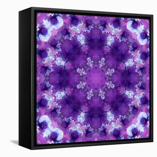 Photographic Mandala Ornament in Purple Tones-Alaya Gadeh-Framed Premier Image Canvas