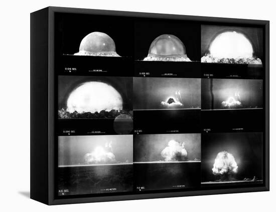 Photographic Sequence of the Trinity Test, the First Manmade Nuclear Explosion-null-Framed Stretched Canvas