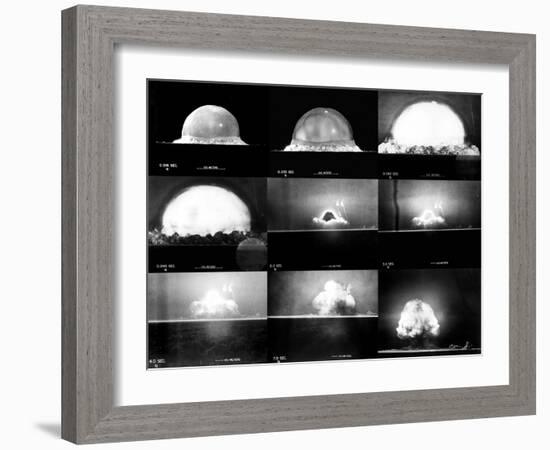 Photographic Sequence of the Trinity Test, the First Manmade Nuclear Explosion-null-Framed Photo