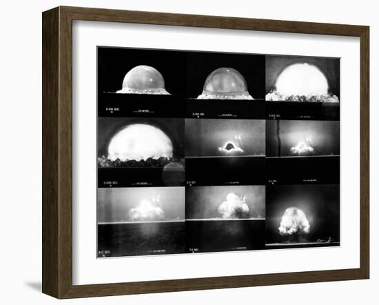 Photographic Sequence of the Trinity Test, the First Manmade Nuclear Explosion-null-Framed Photo