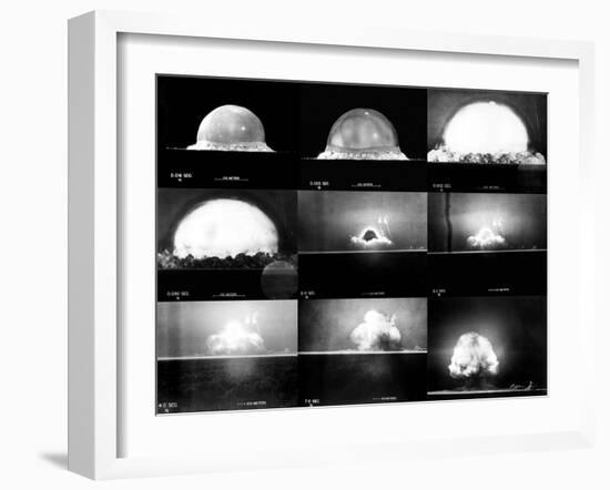 Photographic Sequence of the Trinity Test, the First Manmade Nuclear Explosion-null-Framed Photo