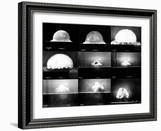 Photographic Sequence of the Trinity Test, the First Manmade Nuclear Explosion-null-Framed Photo