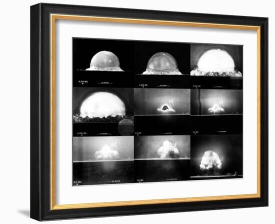 Photographic Sequence of the Trinity Test, the First Manmade Nuclear Explosion-null-Framed Photo