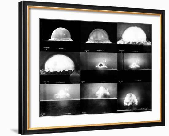 Photographic Sequence of the Trinity Test, the First Manmade Nuclear Explosion-null-Framed Photo