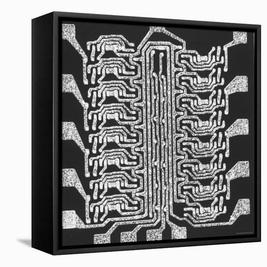 Photographically Produced Computer Circuit Magnified 40 Times-Henry Groskinsky-Framed Premier Image Canvas