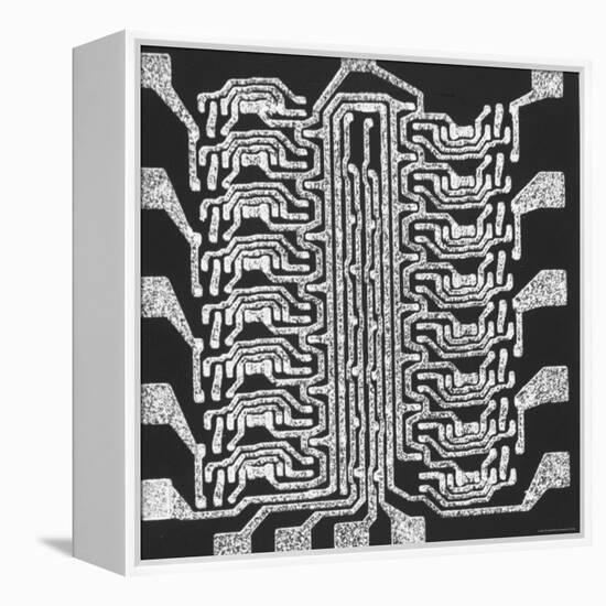 Photographically Produced Computer Circuit Magnified 40 Times-Henry Groskinsky-Framed Premier Image Canvas