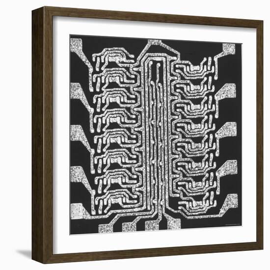 Photographically Produced Computer Circuit Magnified 40 Times-Henry Groskinsky-Framed Photographic Print