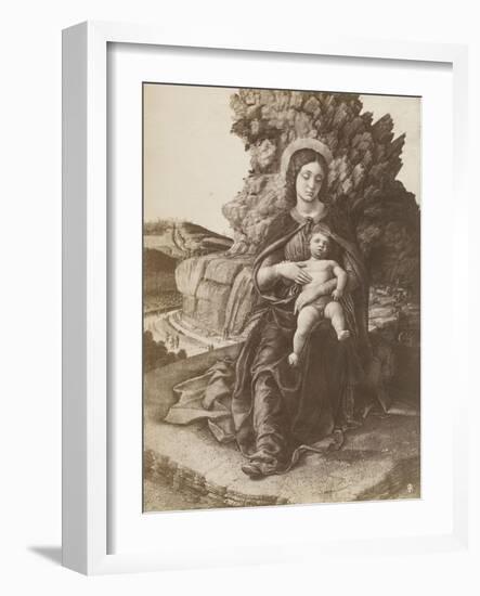 Photographie de la Madone à l'Enfant des Offices par Mantegna-Andrea Mantegna-Framed Giclee Print