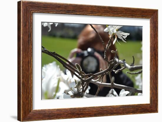 Photographing a Flower, 2020,(Photograph)-Anthony Butera-Framed Giclee Print