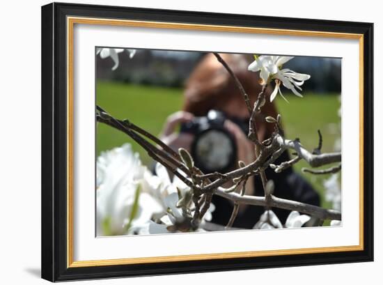 Photographing a Flower, 2020,(Photograph)-Anthony Butera-Framed Giclee Print