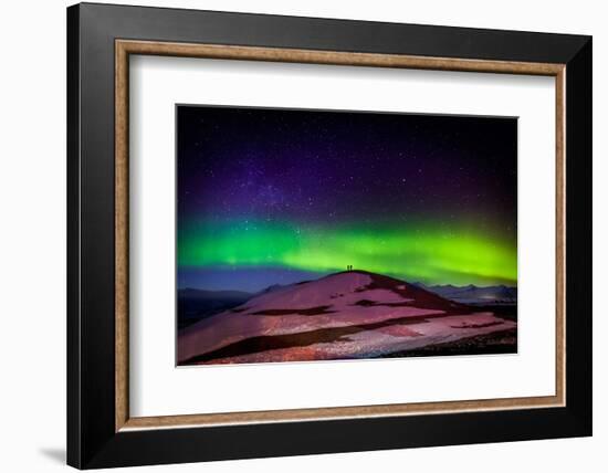 Photographing the Auroras and Icebergs at the Glacial Lagoon, Jokulsarlon Breidamerkurjokull-null-Framed Photographic Print