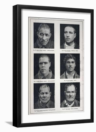 Photographs of Murderers Whose Criminal Nature Lombroso Believed is Revealed in Their Physiognomy-null-Framed Art Print