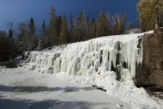 Frozen Gooseberry Falls along Lake Superiors Northern Shore.-PhotoImages-Photographic Print