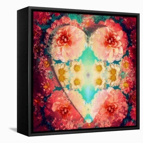 Photomontage from Heart and Flowers-Alaya Gadeh-Framed Premier Image Canvas