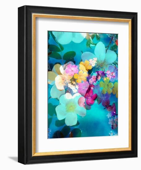 Photomontage of Blossoms in Water-Alaya Gadeh-Framed Photographic Print