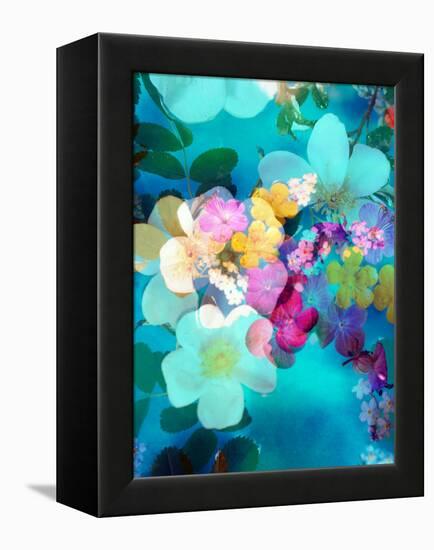 Photomontage of Blossoms in Water-Alaya Gadeh-Framed Premier Image Canvas