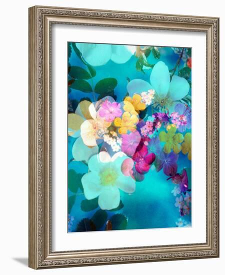 Photomontage of Blossoms in Water-Alaya Gadeh-Framed Photographic Print