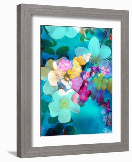 Photomontage of Blossoms in Water-Alaya Gadeh-Framed Photographic Print