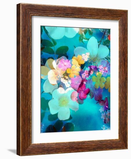 Photomontage of Blossoms in Water-Alaya Gadeh-Framed Photographic Print