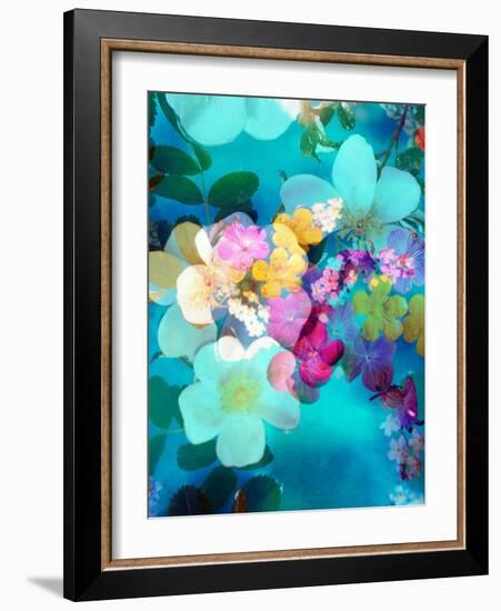 Photomontage of Blossoms in Water-Alaya Gadeh-Framed Photographic Print