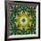 Photomontage of Flowers in a Symmetrical Ornament, Mandala-Alaya Gadeh-Framed Photographic Print