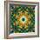 Photomontage of Flowers in a Symmetrical Ornament, Mandala-Alaya Gadeh-Framed Photographic Print