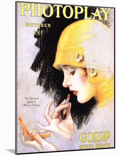 Photoplay Lipsticks Putting On Magazine, USA, 1920-null-Mounted Giclee Print