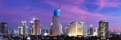 Jakarta City Sunset-photosoup-Photographic Print