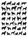 Many Dog Breeds in Silhouettes-photosoup-Art Print