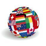 The Sphere World Flags-photosoup-Art Print