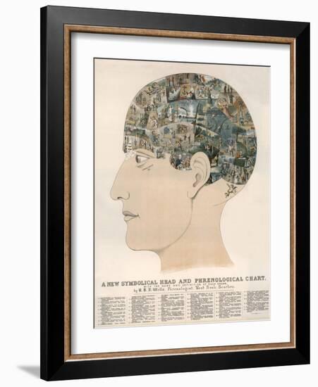 Phrenological Head-R.b.d. Wells-Framed Photographic Print