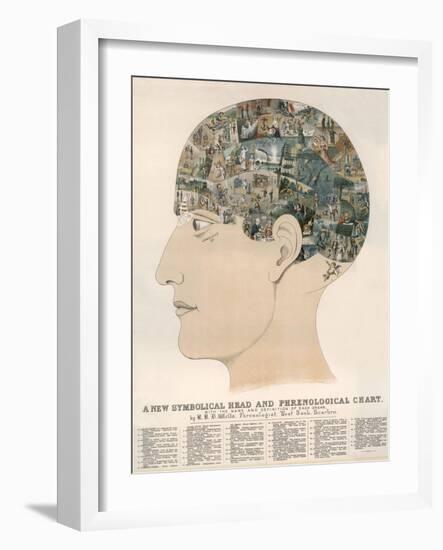 Phrenological Head-R.b.d. Wells-Framed Photographic Print