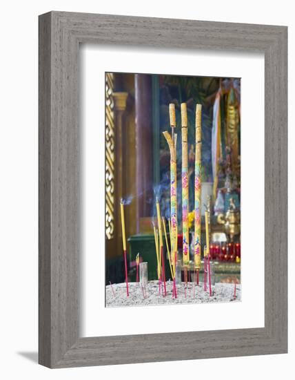 Phuoc an Hoi Quan Pagoda, Cholon, Ho Chi Minh City, Vietnam, Indochina, Southeast Asia, Asia-Ian Trower-Framed Photographic Print