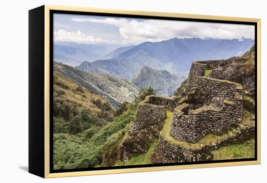 Phuyupatamarca Inca Ruins on Inca Trail Trek Day 3, Cusco Region, Peru, South America-Matthew Williams-Ellis-Framed Premier Image Canvas