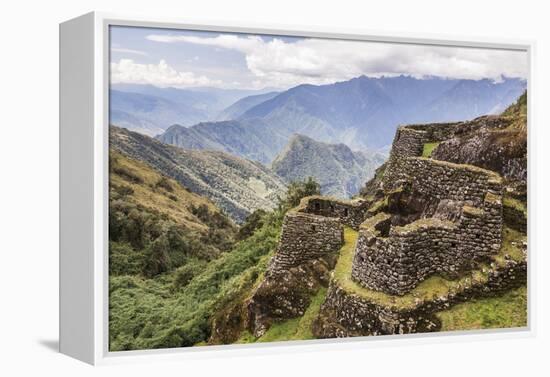 Phuyupatamarca Inca Ruins on Inca Trail Trek Day 3, Cusco Region, Peru, South America-Matthew Williams-Ellis-Framed Premier Image Canvas