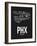 PHX Phoenix Airport Black-NaxArt-Framed Art Print