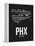 PHX Phoenix Airport Black-NaxArt-Framed Stretched Canvas