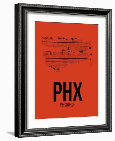 PHX Phoenix Airport Orange-NaxArt-Framed Art Print