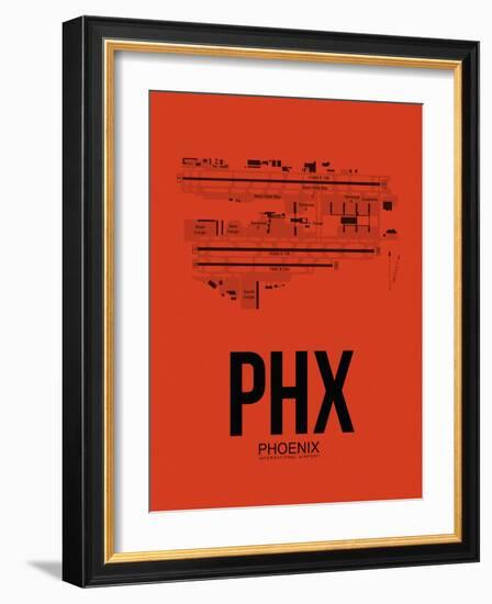 PHX Phoenix Airport Orange-NaxArt-Framed Art Print