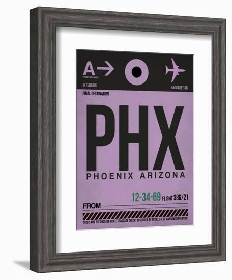 PHX Phoenix Luggage Tag 1-NaxArt-Framed Art Print